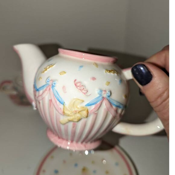 Bunnies by the Bay Netti Confetti Tea Set NWOT in Original Box Pretend Play Gift - Picture 7 of 11